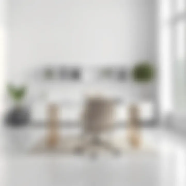 Modern Elegance: White Desk in Office Elegant white desk in a modern office setting