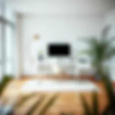 Integration in Style: White Desk in Minimalism Stylish white desk integrated into a minimalist home decor