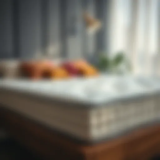 A luxurious memory foam mattress showcasing its contouring properties