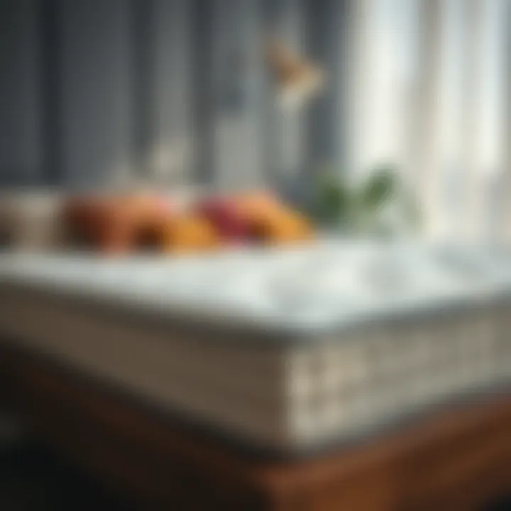 A luxurious memory foam mattress showcasing its contouring properties