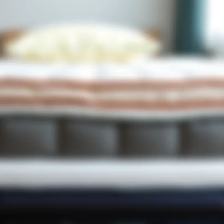 A visual comparison of various mattress materials including latex and innerspring