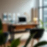 Innovative design of a sit-stand desk showcasing modern aesthetics