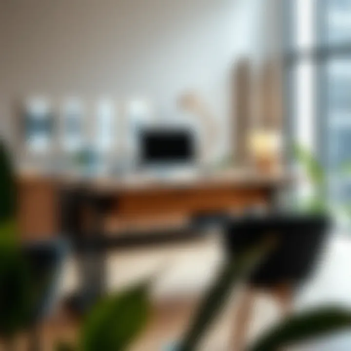 Innovative design of a sit-stand desk showcasing modern aesthetics