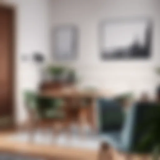 Stylish drop leaf kitchen table with chairs in modern decor