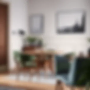 Modern Design: Drop Leaf Kitchen Table with Four Chairs Stylish drop leaf kitchen table with chairs in modern decor