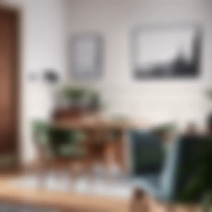 Modern Design: Drop Leaf Kitchen Table with Four Chairs Stylish drop leaf kitchen table with chairs in modern decor