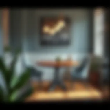 Cozy Elegance: Drop Leaf Table Set in Kitchen Nook Elegant drop leaf table set in a cozy kitchen nook