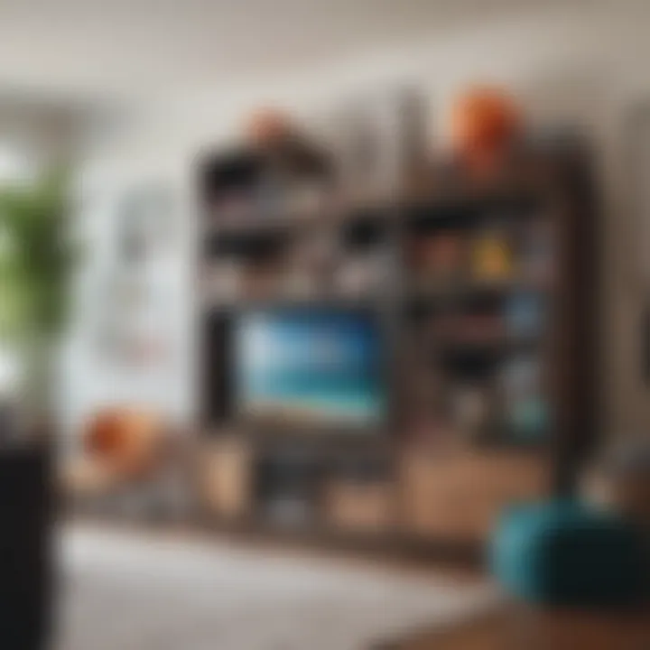 Creative toy storage solution that enhances living room aesthetics