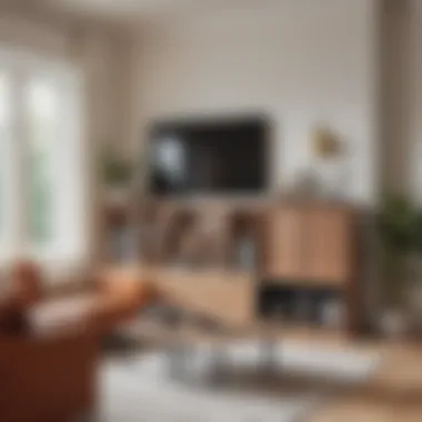 Modern Toy Storage Unit in Living Room Stylish toy storage unit blending with modern living room decor