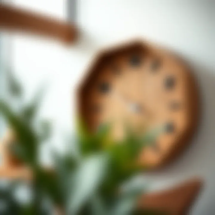 Unique wall clock made from sustainable materials