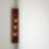 Stylish tall wood corner shelf showcasing elegant design and craftsmanship