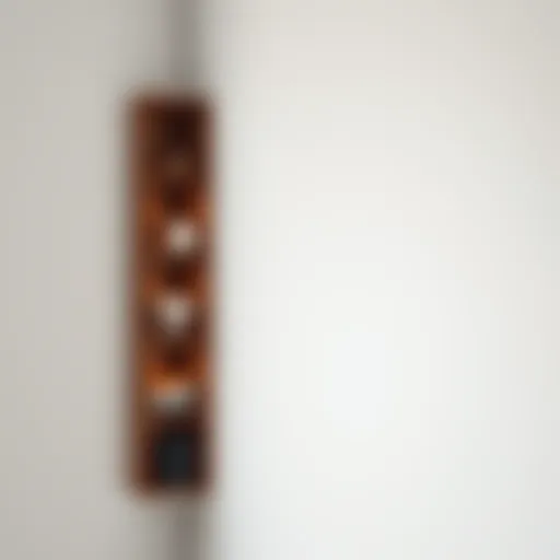 Stylish tall wood corner shelf showcasing elegant design and craftsmanship