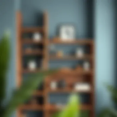 Versatile Shelf Styles A variety of tall wood corner shelf styles highlighting versatility in interior design