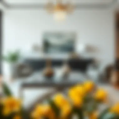 Elegant Gray and Glass Coffee Table with Decorative Elements Elegant gray and glass coffee table with decorative elements