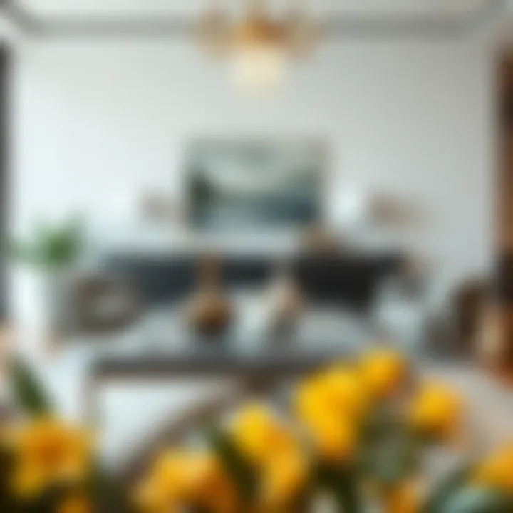 Elegant Gray and Glass Coffee Table with Decorative Elements Elegant gray and glass coffee table with decorative elements