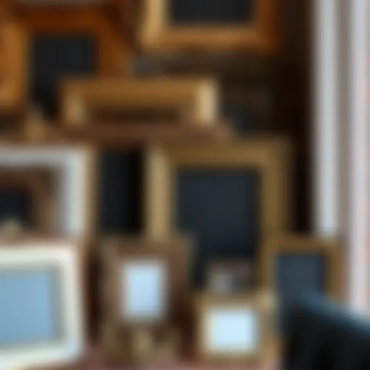 A collection of various antique frames highlighting different styles and materials