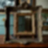 Exquisite detailing of an antique 8x10 frame showcasing intricate craftsmanship