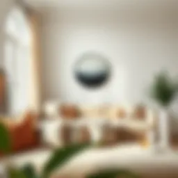 Elegant round pillow covers enhancing a minimalist living space