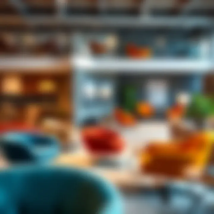 Different styles of swivel chairs displayed in various interior environments