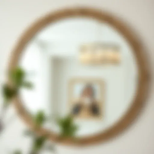 Elegant Round Mirror Design Elegant round mirror with intricate frame