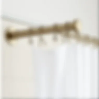 An illustration showing installation methods for shower curtain rods