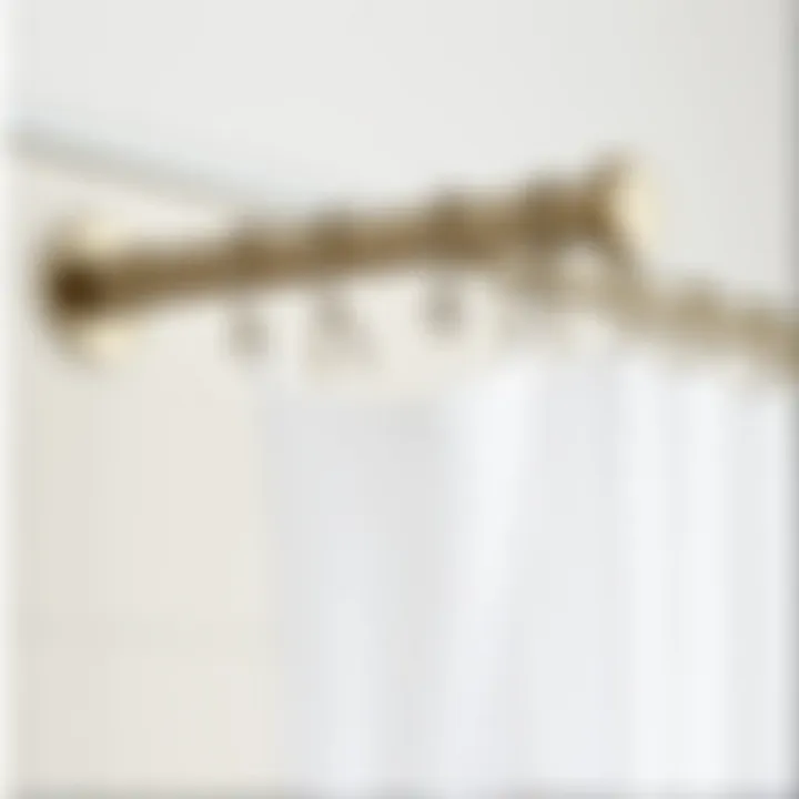 An illustration showing installation methods for shower curtain rods