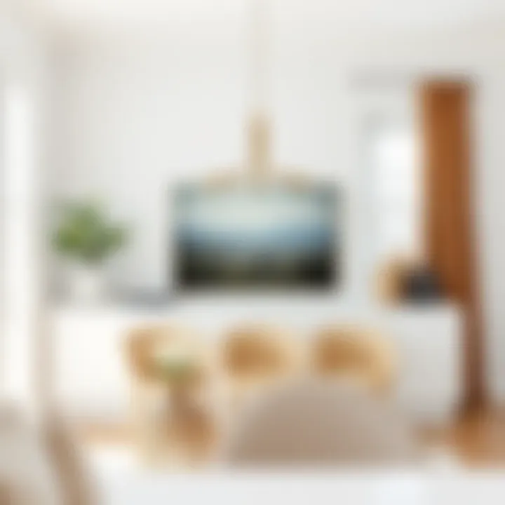 Stylish white buffet in a modern dining room