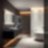 Modern built-in bathroom showcasing sleek lines and innovative materials