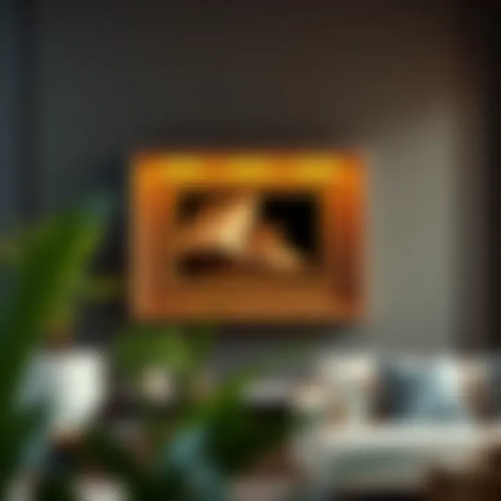 Evolution of traditional picture frames to digital displays in modern interiors