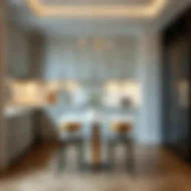 Chic Dining Design for Compact Spaces Elegant small kitchen table with bar stools