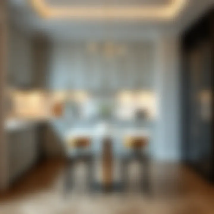 Chic Dining Design for Compact Spaces Elegant small kitchen table with bar stools