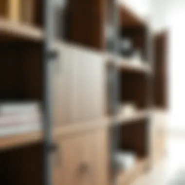 Close-up of Durable Materials Used in Shelving Design Close-up of durable materials used in shelving design