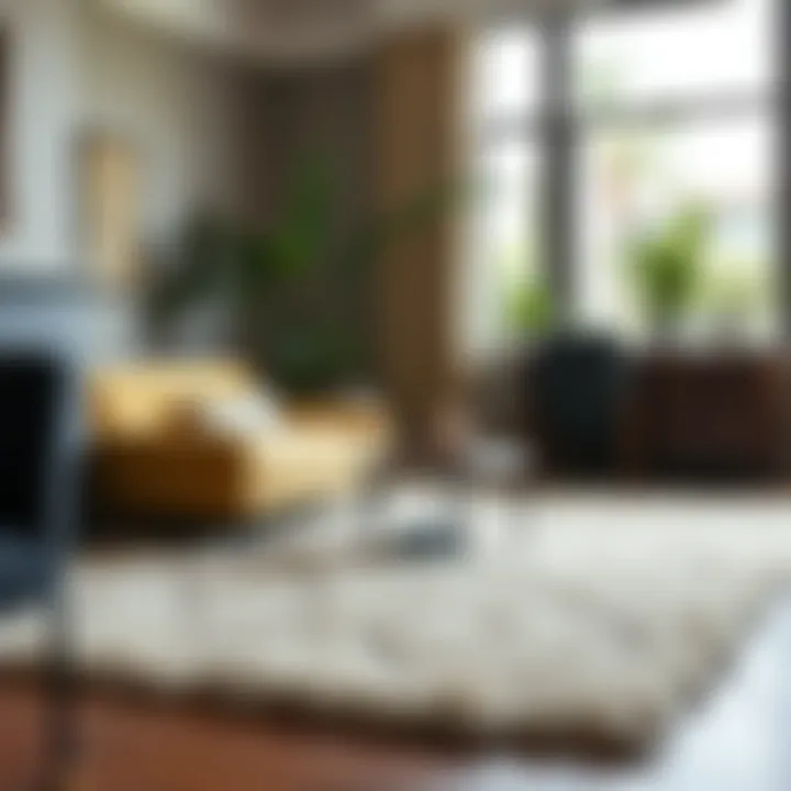 Comfort in Design: The Reading Nook A cozy reading nook adorned with a plush ten-foot rug enhancing comfort