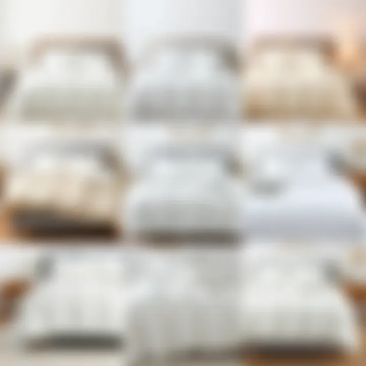 Comparative Overview of Summer Duvets Collage of summer duvet options with varying weights