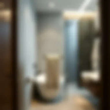 Integrating Style into Bathroom Design Stylish towel ring in a contemporary bathroom setting
