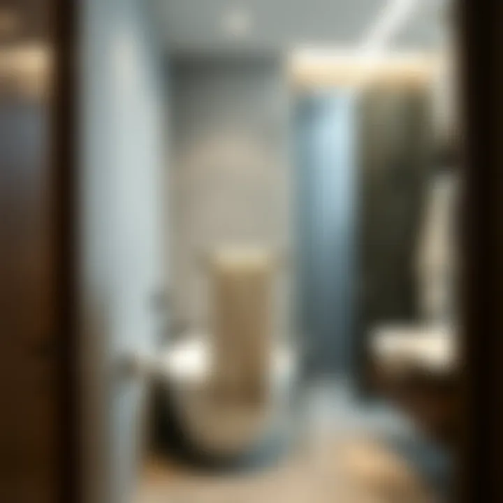 Integrating Style into Bathroom Design Stylish towel ring in a contemporary bathroom setting