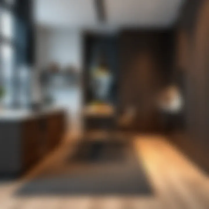 Stylish rubber kitchen runner rug enhancing modern kitchen aesthetics