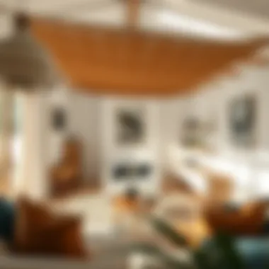 Cozy living area benefiting from natural overhead shade