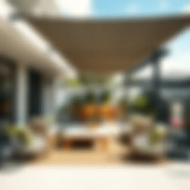 Modern patio with innovative shading solutions