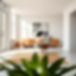 Aesthetic view of a modern chair in a minimalistic living room setting