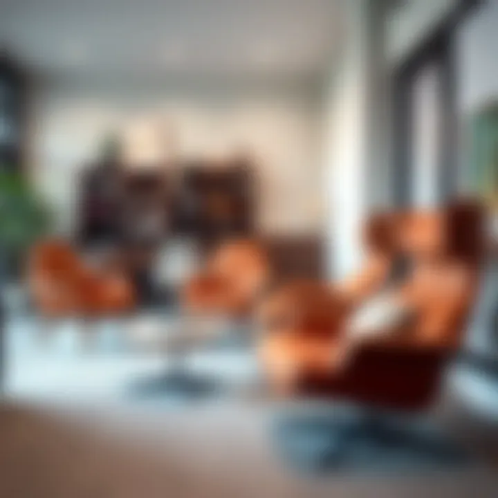 Chairs in Contemporary Home Office Modern chair designs displayed in a contemporary home office environment