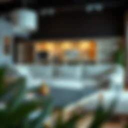 Modern furniture trolley in a stylish living room