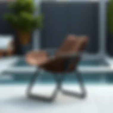 Innovative Foldable Lounge Chair Design Innovative design showcasing the functionality of a foldable lounge chair