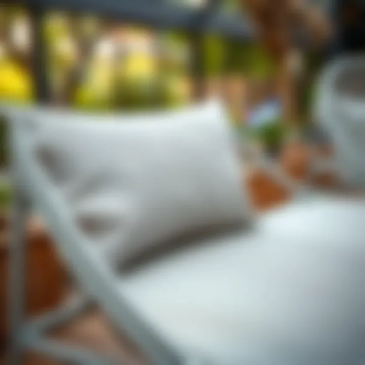 High-Quality Materials in Foldable Furniture Close-up of high-quality materials used in foldable outdoor furniture