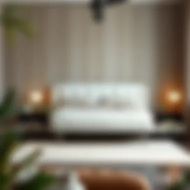 Elegant bed design with integrated storage drawers showcasing a modern bedroom setting