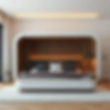 Innovative bed design illustrating effective space optimization through storage features