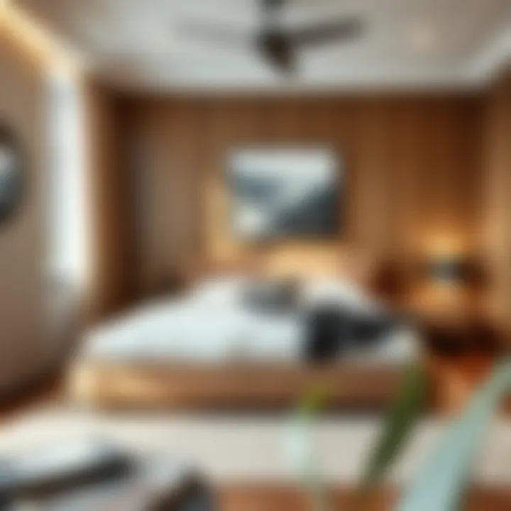 Stylish bed with multifunctional storage solutions enhancing a chic interior