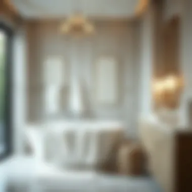 Stylish Integration in Interior Design Stylish bathroom setting featuring a white terrycloth bathrobe