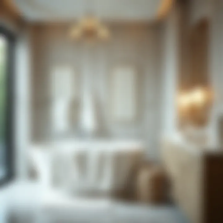 Stylish Integration in Interior Design Stylish bathroom setting featuring a white terrycloth bathrobe