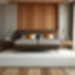 Stylish twin beds arranged to form a spacious king bed